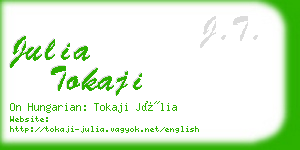 julia tokaji business card